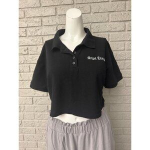 Streetwear Society Women Short Sleeve Oversized  Cropped Top Size M